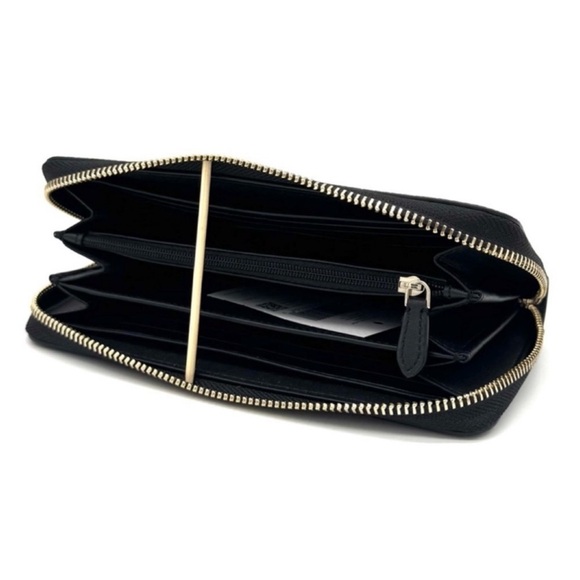 Kate Spade Leila Large Continental Wallet Black/Gold - Picture 7 of 8